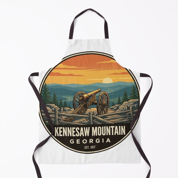 Item preview, Kennesaw Mountain Cannon Sunset Circle Badge Sticker designed and sold by DetourDgn.