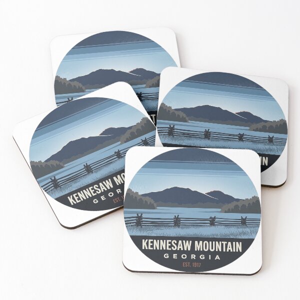 Item preview, Kennesaw Mountain Twin Peaks Blue Hour Badge Sticker designed and sold by DetourDgn.