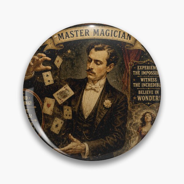 Item preview, Vintage Victorian Magician Poster designed and sold by Impossible Archive.