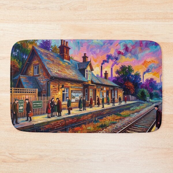 Item preview, Brockholes Railway Station, Huddersfield Art designed and sold by ArtworkNorth.