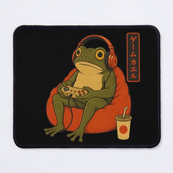 Item preview, Funny Frog Gamer Playing Video Games Japanese Gaming designed and sold by Aniverlia.
