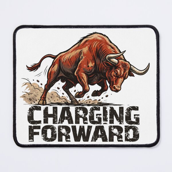 Item preview, Charging Bull Strength Moving Forward designed and sold by tollaru.