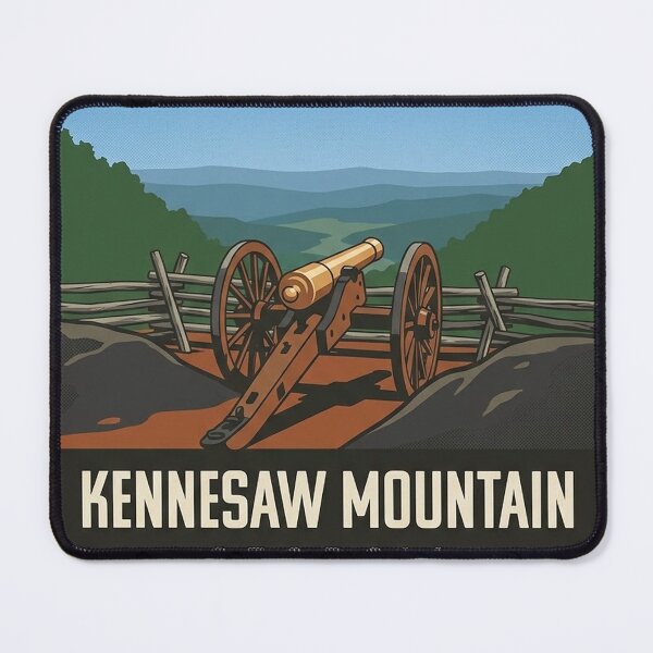 Item preview, Kennesaw Mountain Cannon Shield Badge Sticker designed and sold by DetourDgn.