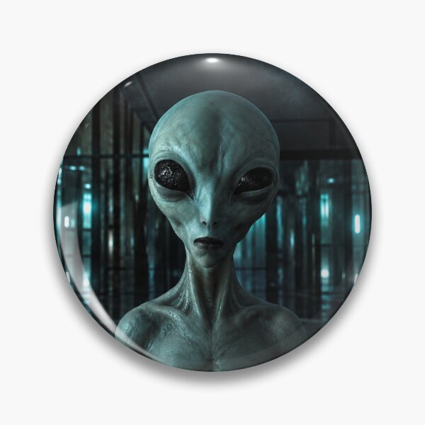 Item preview, Mysterious Gray Alien — Dark Cinematic Sci-Fi Portrait designed and sold by ZYVARENNE.