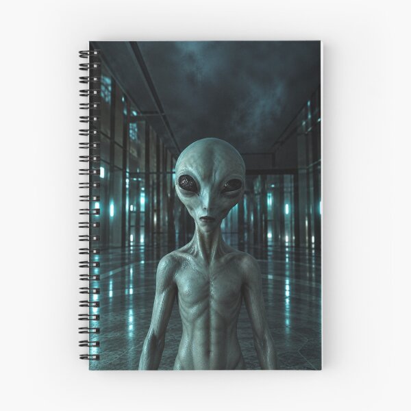 Item preview, Mysterious Gray Alien — Dark Cinematic Sci-Fi Portrait designed and sold by ZYVARENNE.