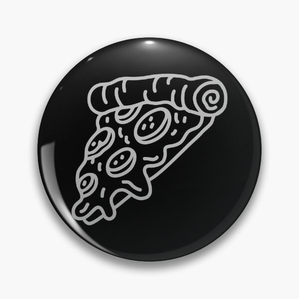 Artikelvorschau, Silver Doodle Pepperoni Pizza Slice Design entworfen und verkauft von pattern-archive.