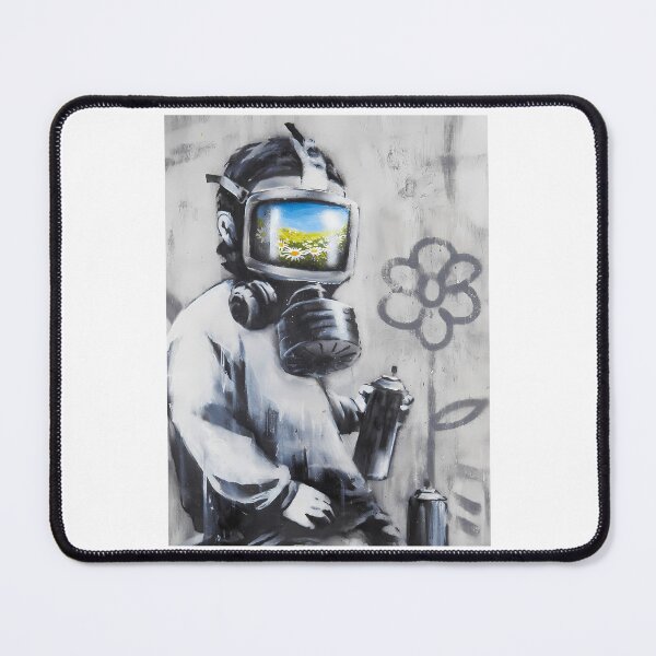 Item preview, Banksy Gas Mask Boy Art designed and sold by emmons-ulrike.