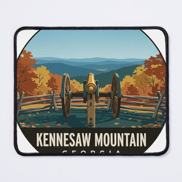 Item preview, Kennesaw Mountain Cannon Autumn Circle Badge Sticker designed and sold by DetourDgn.