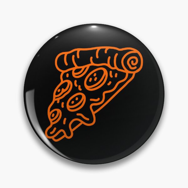 Item preview, Orange Doodle Pepperoni Pizza Slice Design designed and sold by pattern-archive.