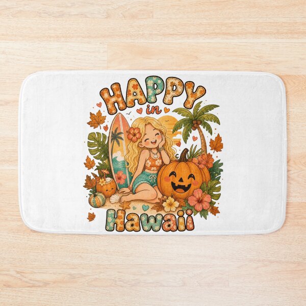 Item preview, Cute Hawaii Fall Pumpkin Surfboard Aloha Beach Aesthetic designed and sold by TheChalkyFox.