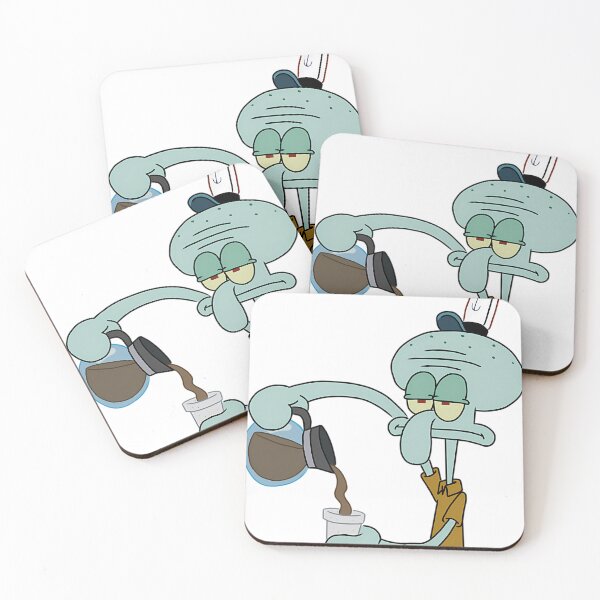 Item preview, Squidward Pouring Coffee Morning Mood  designed and sold by virelleelowen98.