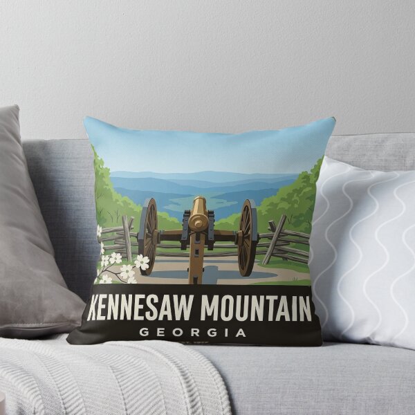 Item preview, Kennesaw Mountain Cannon Spring Dogwood Badge Sticker designed and sold by DetourDgn.
