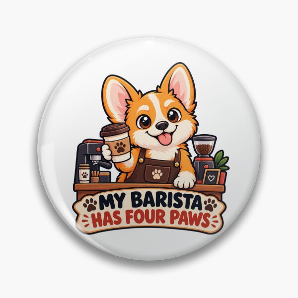 Item preview, Corgi Barista Four Paws Cafe designed and sold by OLIVER-AGOUR.