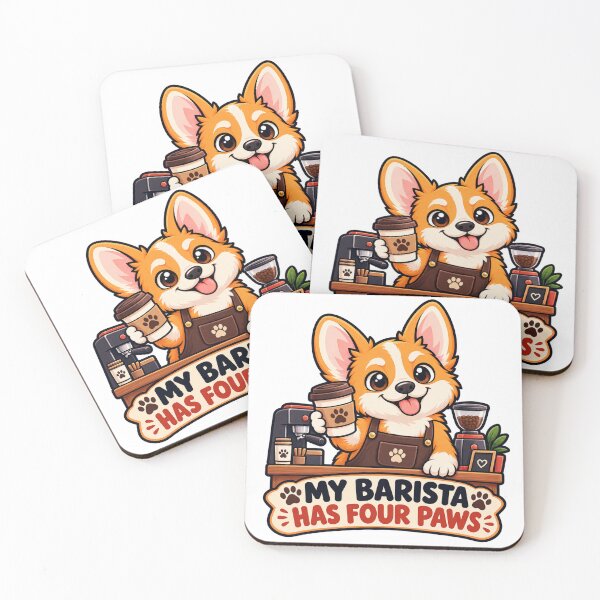 Item preview, Corgi Barista Four Paws Cafe designed and sold by OLIVER-AGOUR.