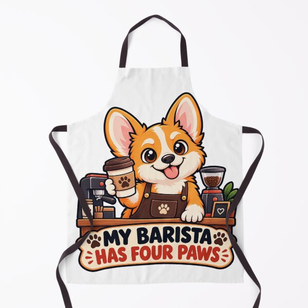 Item preview, Corgi Barista Four Paws Cafe designed and sold by OLIVER-AGOUR.