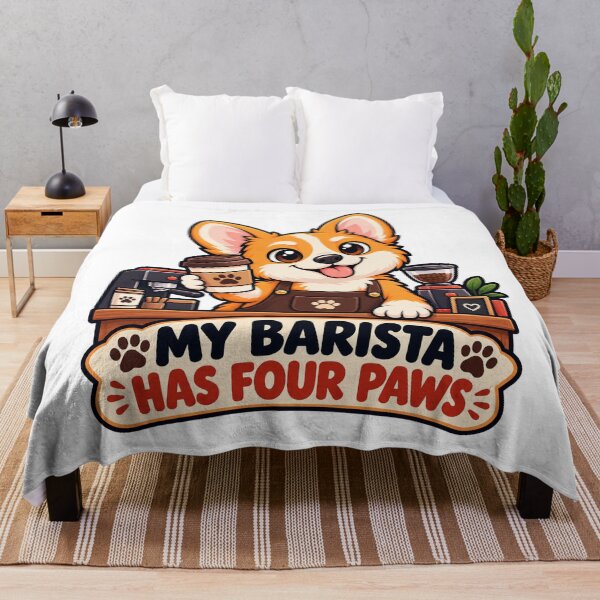 Item preview, Corgi Barista Four Paws Cafe designed and sold by OLIVER-AGOUR.