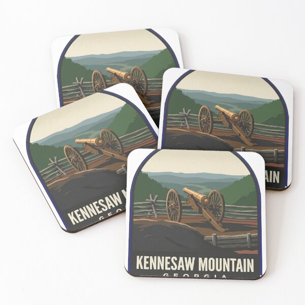 Item preview, Kennesaw Mountain Civil War Cannon Arched Badge Sticker designed and sold by DetourDgn.