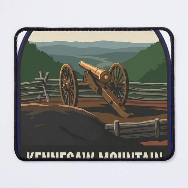 Item preview, Kennesaw Mountain Civil War Cannon Arched Badge Sticker designed and sold by DetourDgn.