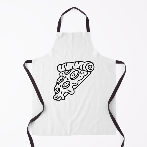 Item preview, Black Doodle Pepperoni Pizza Slice Design designed and sold by pattern-archive.