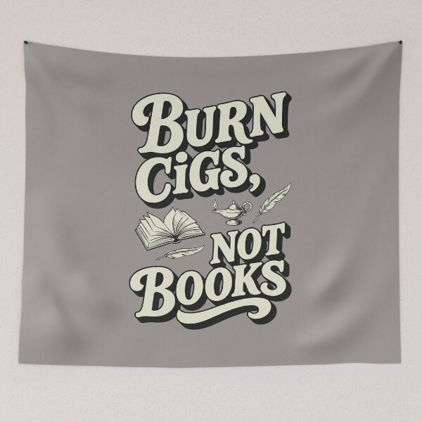 Item preview, Burn Gigs Not Books Retro 70s Style-30 designed and sold by VictoriaHacke.