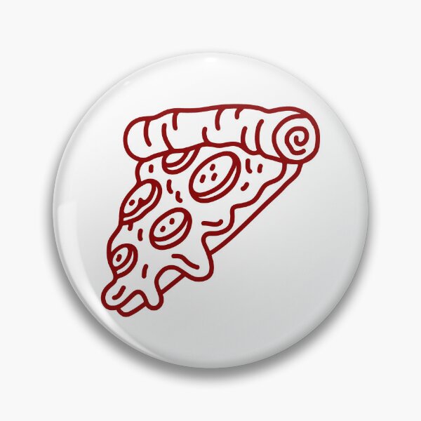Item preview, Dark Red Doodle Pepperoni Pizza Slice Design designed and sold by pattern-archive.