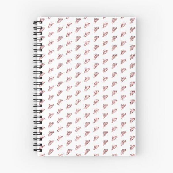 Item preview, Dark Red Doodle Pepperoni Pizza Slice Design designed and sold by pattern-archive.