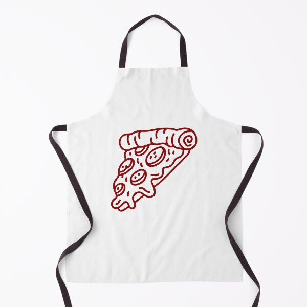 Item preview, Dark Red Doodle Pepperoni Pizza Slice Design designed and sold by pattern-archive.