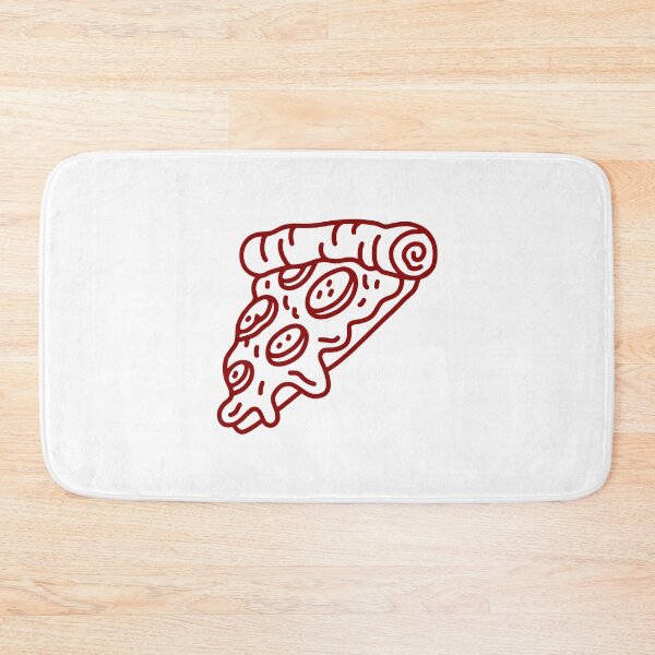 Item preview, Dark Red Doodle Pepperoni Pizza Slice Design designed and sold by pattern-archive.