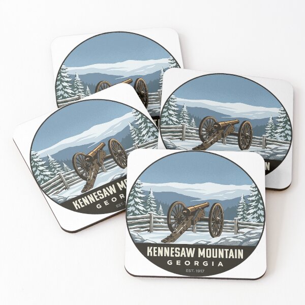 Item preview, Kennesaw Mountain Cannon Winter Circle Badge Sticker designed and sold by DetourDgn.
