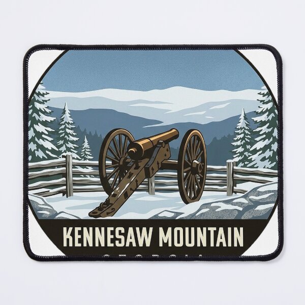 Item preview, Kennesaw Mountain Cannon Winter Circle Badge Sticker designed and sold by DetourDgn.