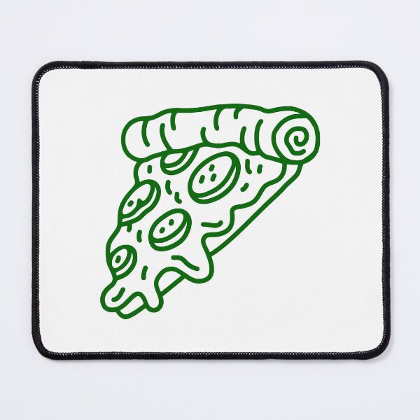 Item preview, Dark Green Doodle Pepperoni Pizza Slice Design designed and sold by pattern-archive.