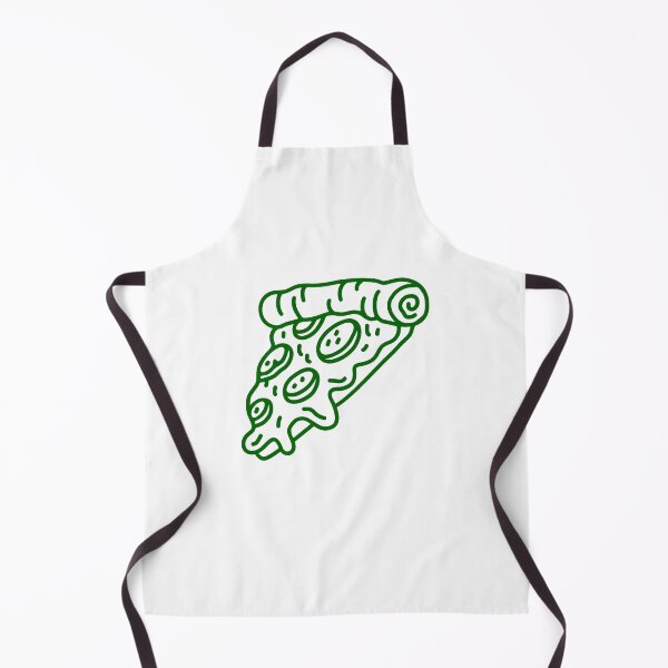 Item preview, Dark Green Doodle Pepperoni Pizza Slice Design designed and sold by pattern-archive.