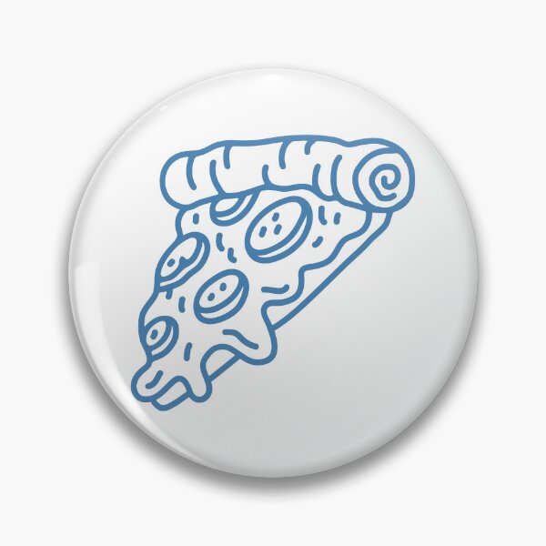 Artikelvorschau, Stahlblaues Doodle-Peperoni-Pizza-Stück-Design entworfen und verkauft von pattern-archive.