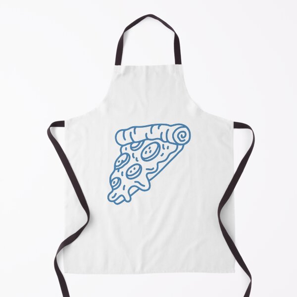 Item preview, Steel Blue Doodle Pepperoni Pizza Slice Design designed and sold by pattern-archive.