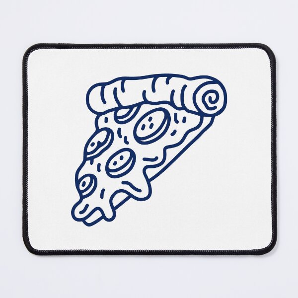 Item preview, Navy Blue Doodle Pepperoni Pizza Slice Design designed and sold by pattern-archive.