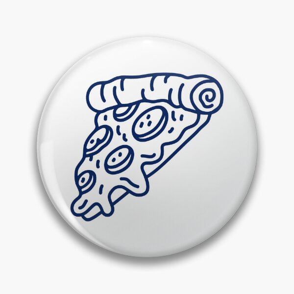 Item preview, Navy Blue Doodle Pepperoni Pizza Slice Design designed and sold by pattern-archive.