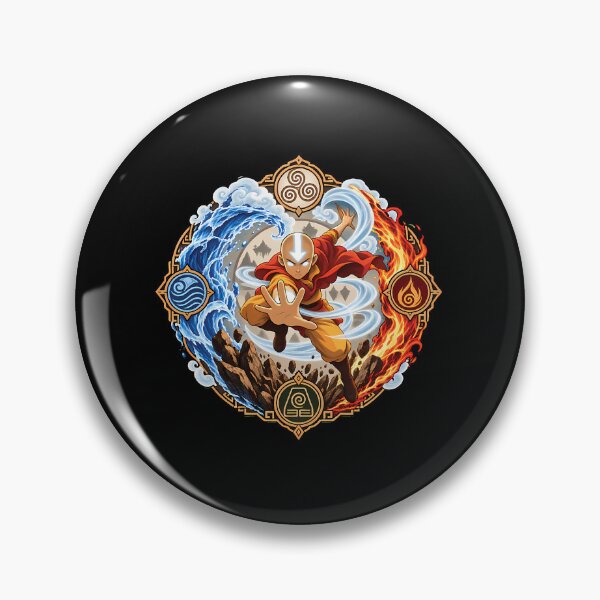 Item preview, Avatar Aang The Avatar State Four Elements Mandala  designed and sold by virelleelowen98.