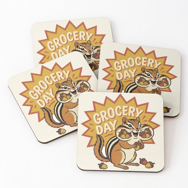 Item preview, Grocery Day Chipmunk Funny Retro Ad Art designed and sold by shifumart.