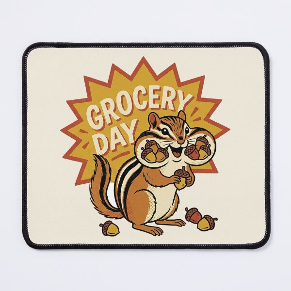 Item preview, Grocery Day Chipmunk Funny Retro Ad Art designed and sold by shifumart.