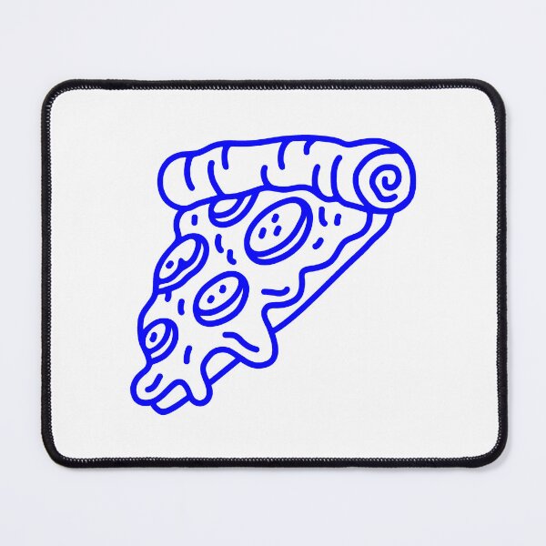 Item preview, Blue Doodle Pepperoni Pizza Slice Design designed and sold by pattern-archive.