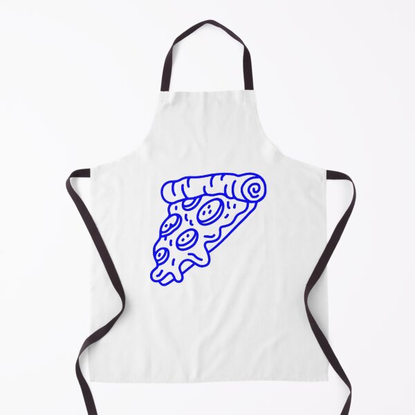 Item preview, Blue Doodle Pepperoni Pizza Slice Design designed and sold by pattern-archive.