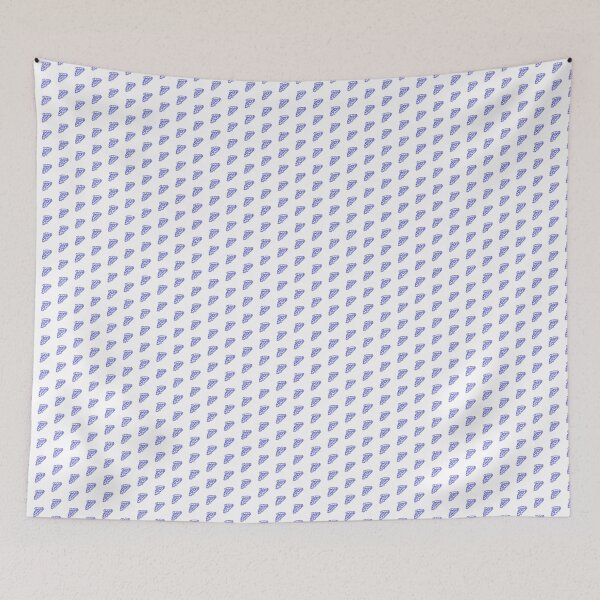 Item preview, Blue Doodle Pepperoni Pizza Slice Design designed and sold by pattern-archive.