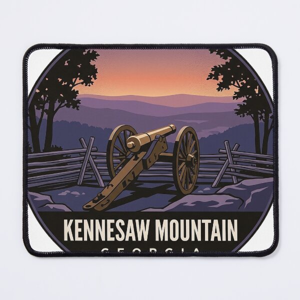Item preview, Kennesaw Mountain Cannon Twilight Circle Badge Sticker designed and sold by DetourDgn.