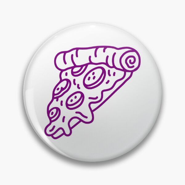 Item preview, Purple Doodle Pepperoni Pizza Slice Design designed and sold by pattern-archive.