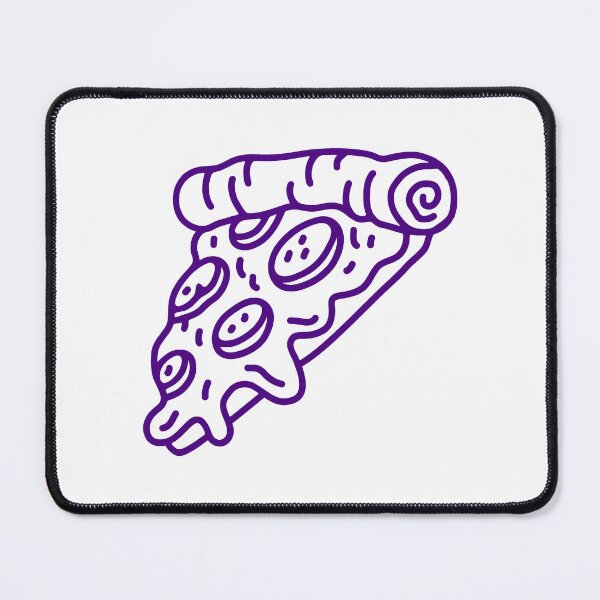 Item preview, Dark Purple Doodle Pepperoni Pizza Slice Design designed and sold by pattern-archive.
