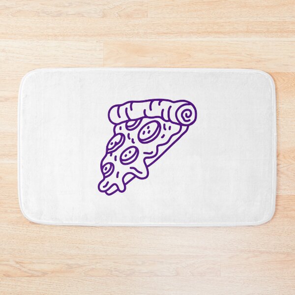 Item preview, Dark Purple Doodle Pepperoni Pizza Slice Design designed and sold by pattern-archive.