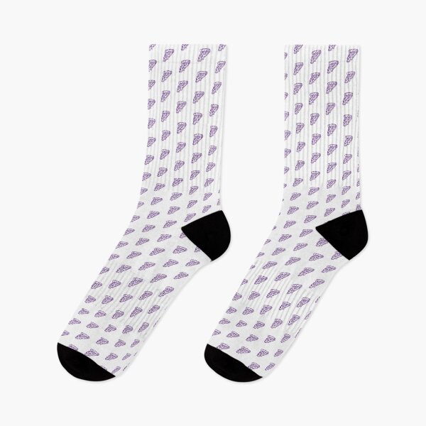 Item preview, Dark Purple Doodle Pepperoni Pizza Slice Design designed and sold by pattern-archive.
