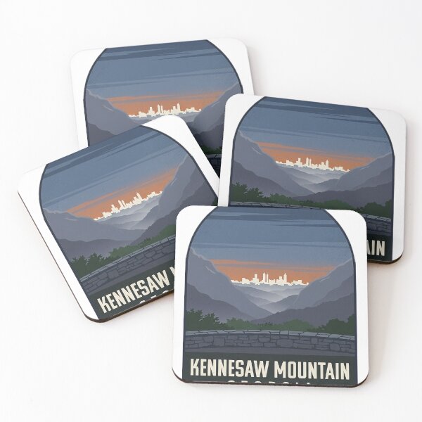 Item preview, Kennesaw Mountain Atlanta Skyline Overlook Badge Sticker designed and sold by DetourDgn.