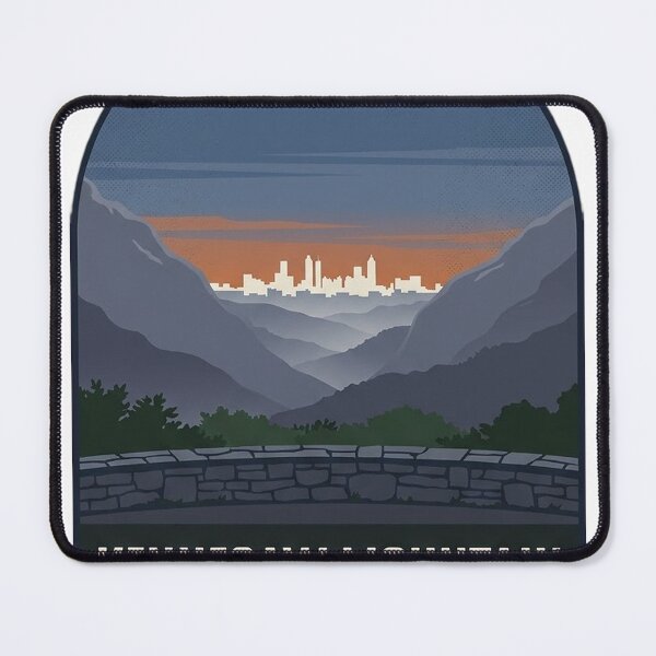 Item preview, Kennesaw Mountain Atlanta Skyline Overlook Badge Sticker designed and sold by DetourDgn.