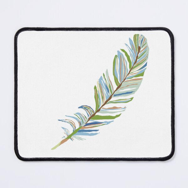 Item preview, Green & Blue Mini Feather - Minimalist Striped Line Art designed and sold by iampaulmorris.